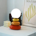Bauhaus stacked glass table lamp bedroom colorful glossy decor