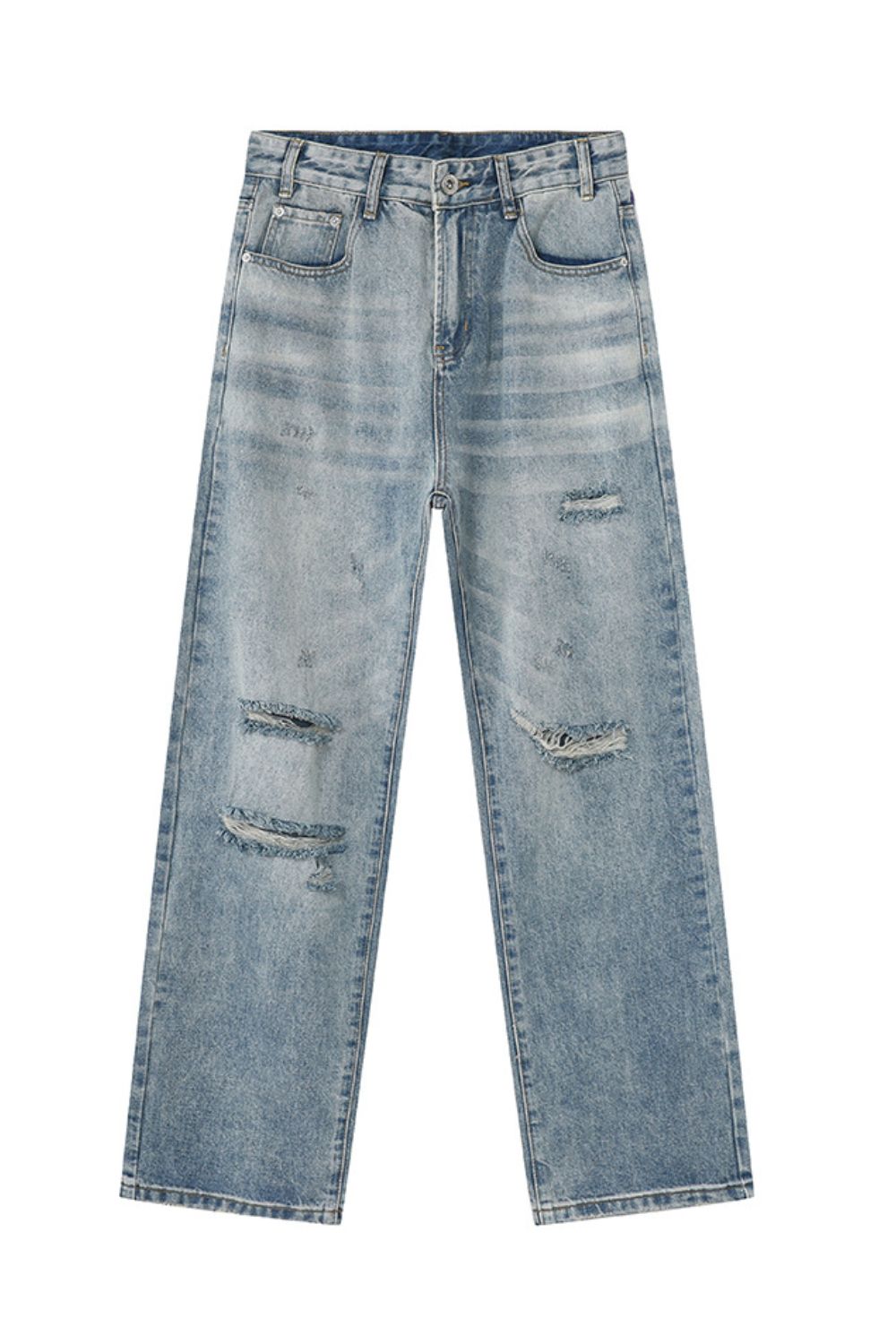 Distressed Wide Leg Jeans