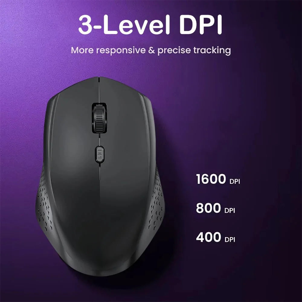 Bluetooth 5.2 and 2.4G Wireless Gaming Mouse | Silent Rechargeable Dual-Mode