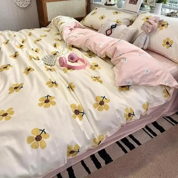 DecorBites™ Boho Cotton Printed Bedding Set | Super Soft Bed Sets for Single Double Size