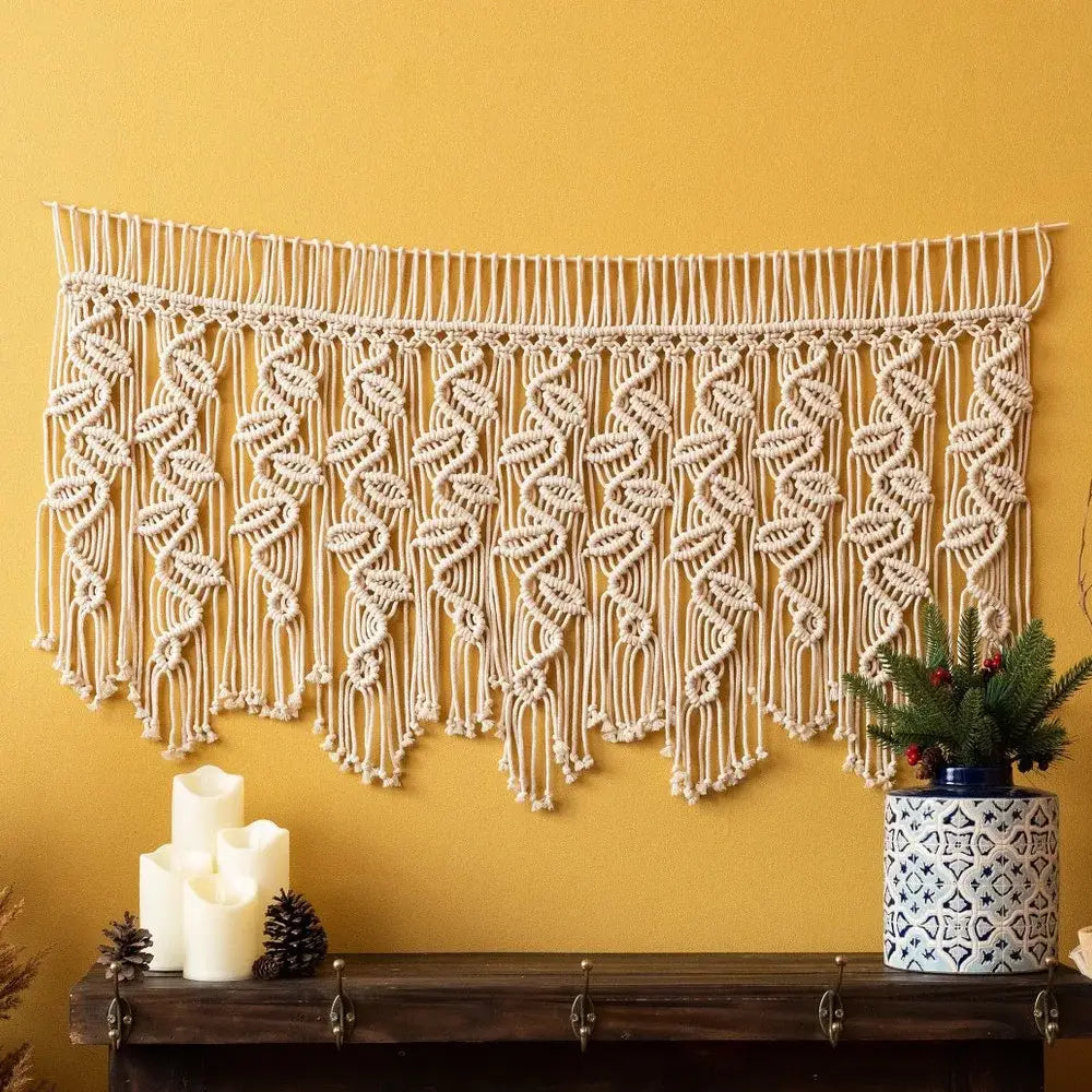 DecorBites™ Boho Macrame Tapestry Curtain for Stylish Home Decor