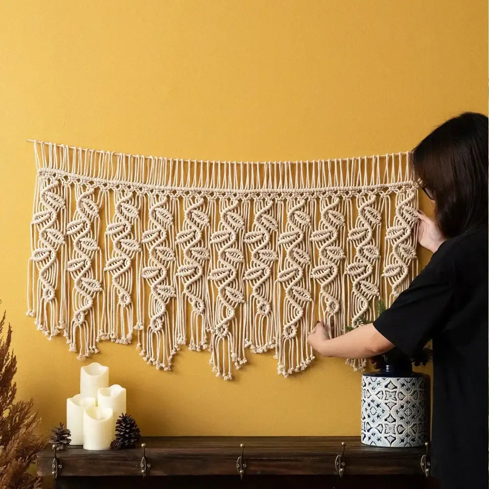 DecorBites™ Boho Macrame Tapestry Curtain for Stylish Home Decor
