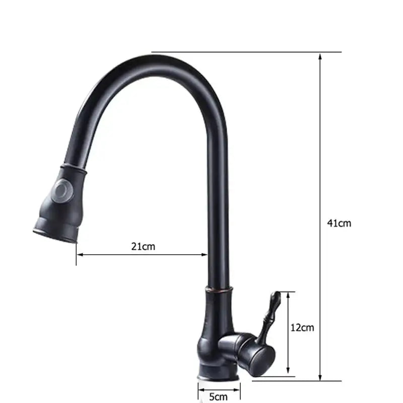 DecorBites™ Brushed Nickel Pull Out Kitchen Faucet Single Lever Sprayer