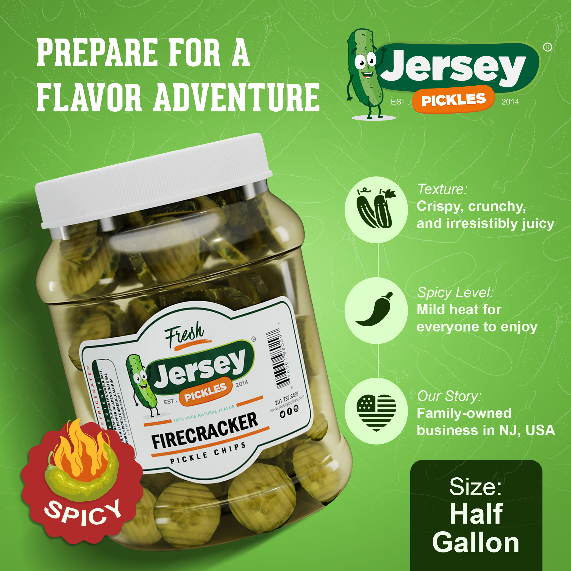 Firecracker: Mild Hot Pickle Chips