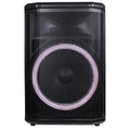 Norcent 12" Portable Wheeled Bluetooth Speaker w Microphone and Flashing Lights