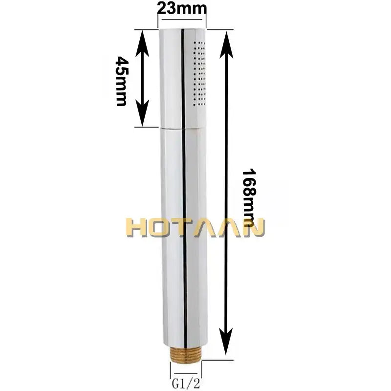 DecorBites™ Brass Handheld Shower Head Chrome Finish Water Saving Hand Shower Sprayer