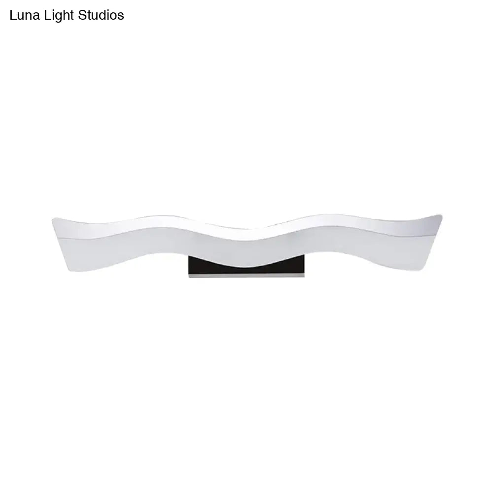 DecorBites™ Contemporary Acrylic LED Wall Mounted Vanity Light - 17"/23" Width, Warm/White Light