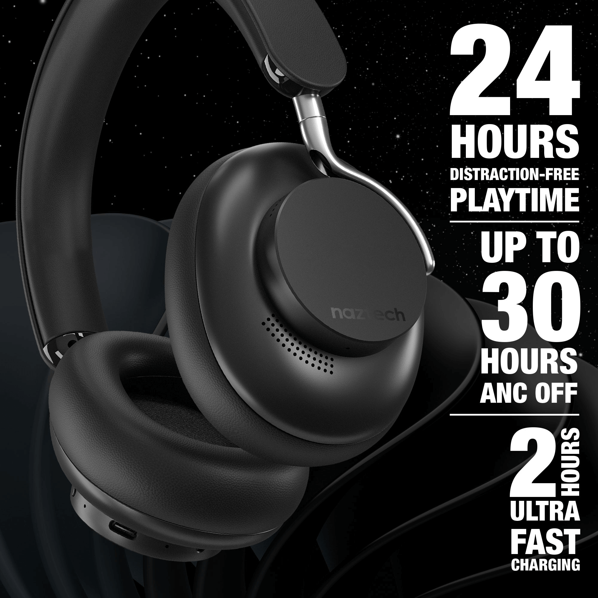 Naztech Aura 360 ANC Wireless Headphones