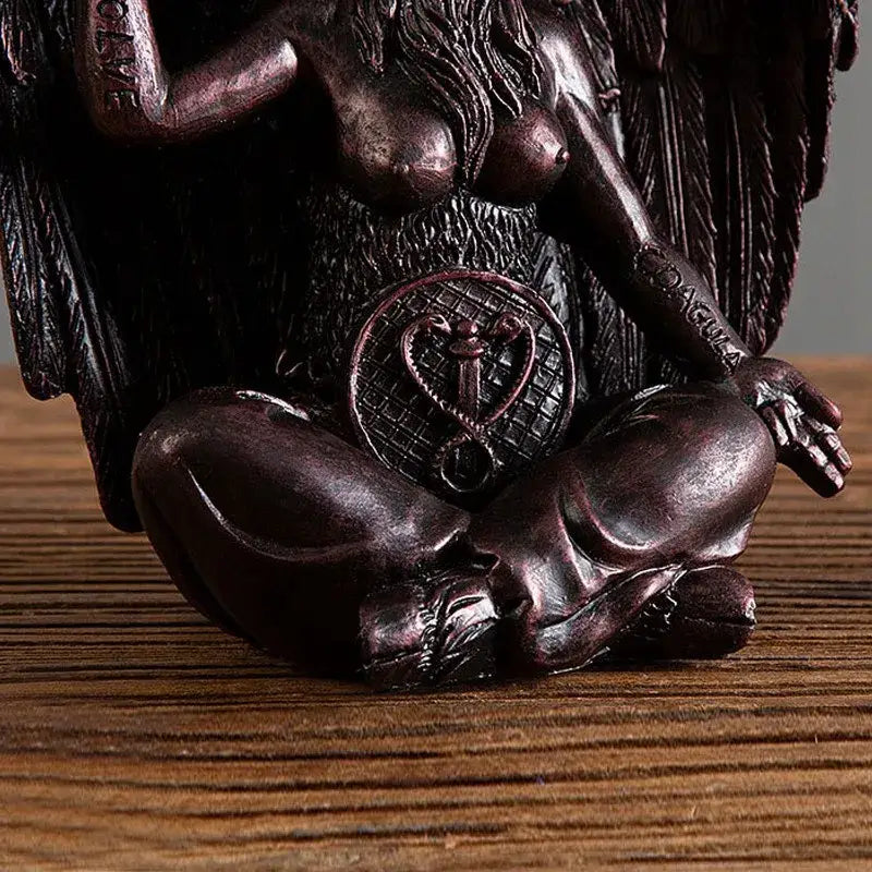 DecorBites™ Baphomet Horned Devil Statue 16cm: Satanic Goat Figurine for Home Office Decor