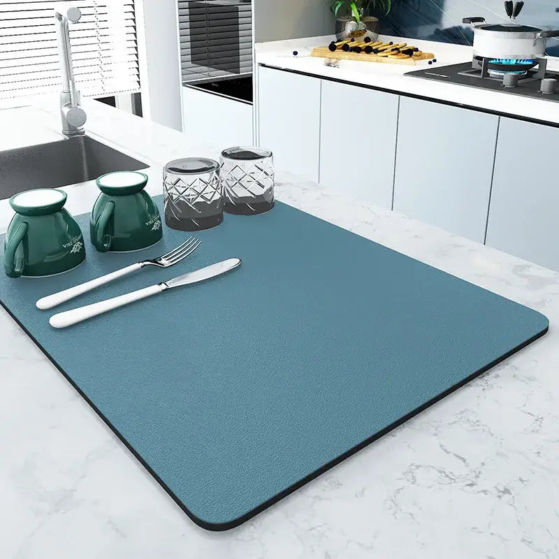 Dark gray silicone decorbites coffee mat absorbent kitchen drying mat