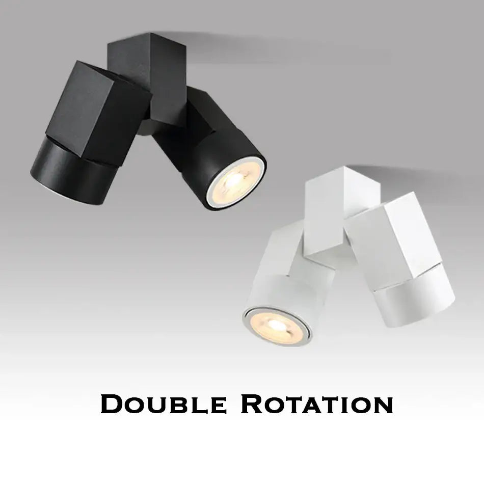 Modern white surface mount downlight living room rotating spotlight