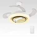 Modern white retractable fan chandelier bedroom ceiling fan