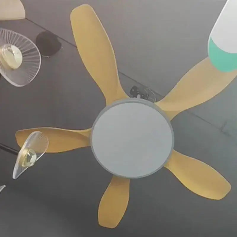 Modern light wood ceiling fan light with remote for living room