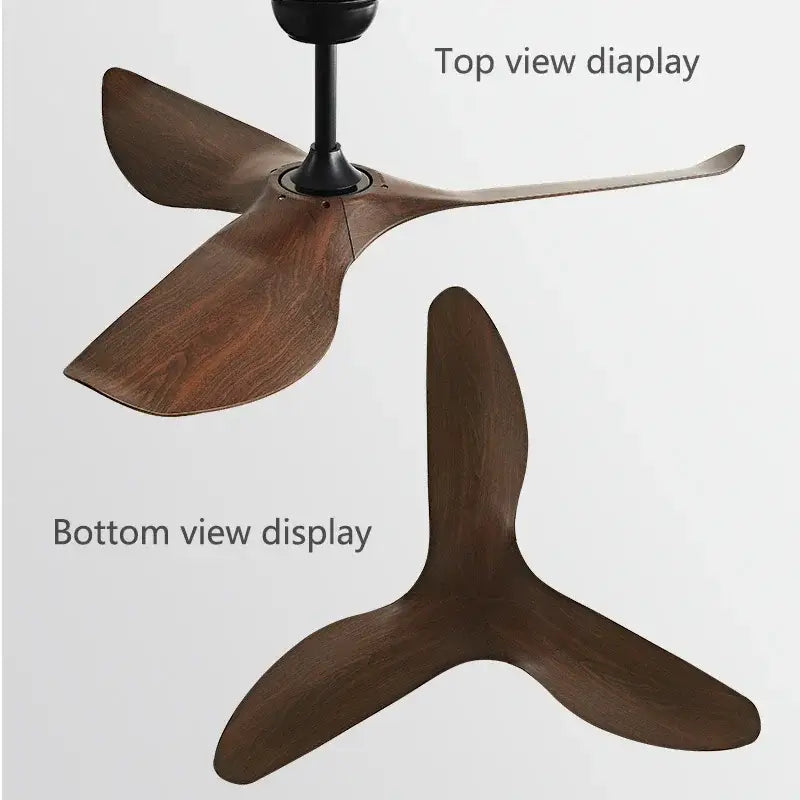 Modern bronze and black dc ceiling fan with remote control living room