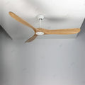 Modern white and light wood dc ceiling fan for living room
