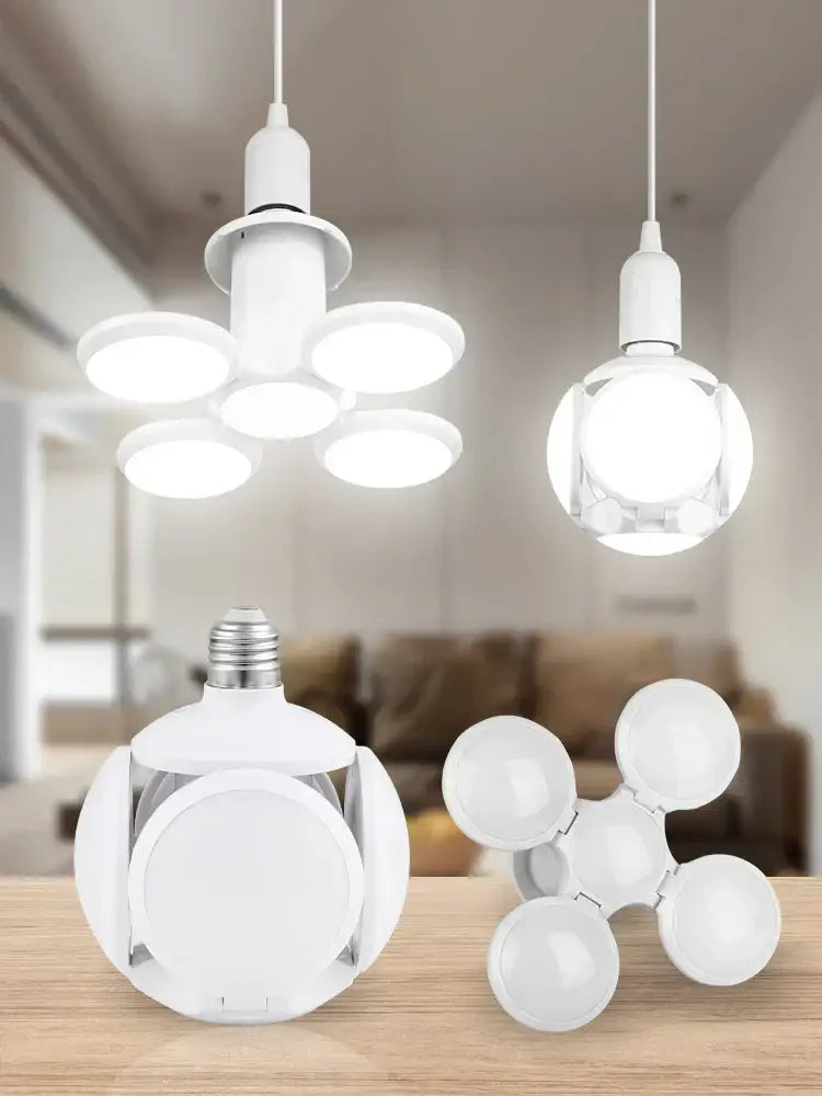 Modern white 4 blade led ceiling fan light kitchen decor
