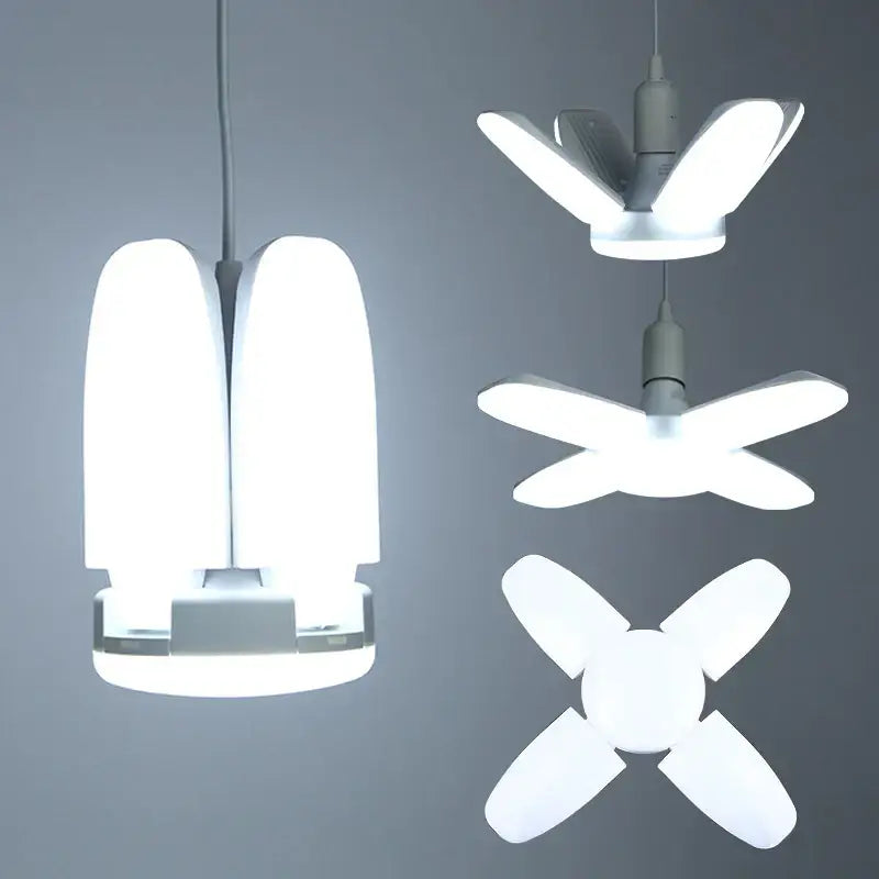 Modern white 4 blade led ceiling fan light kitchen decor
