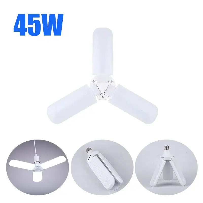 Modern white 4 blade led ceiling fan light kitchen decor