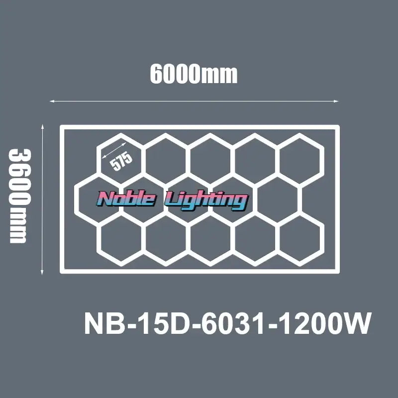 Modern geometric 6500k led hexagrid – workshop ceiling light panel
