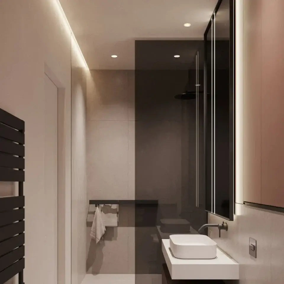 Modern black & white ip65 waterproof led downlight bathroom light