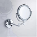 Sleek chrome led folding makeup mirror bathroom wall mount