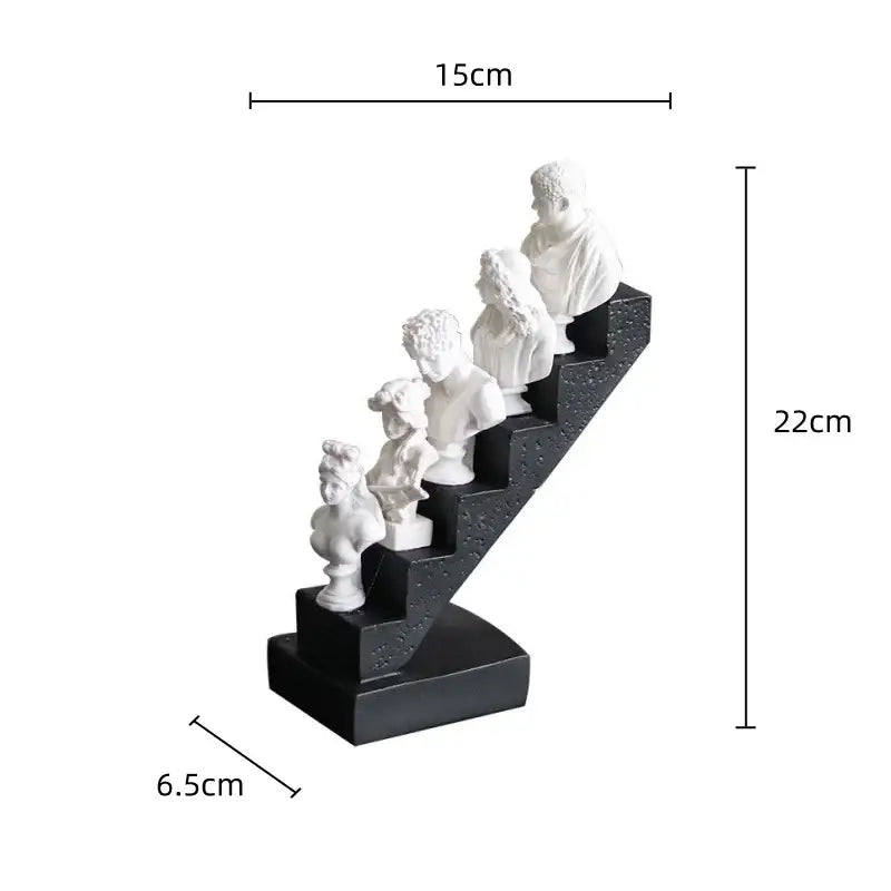 Abstract david statue sculpture white marble living room home decor