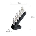 Abstract david statue sculpture white marble living room home decor