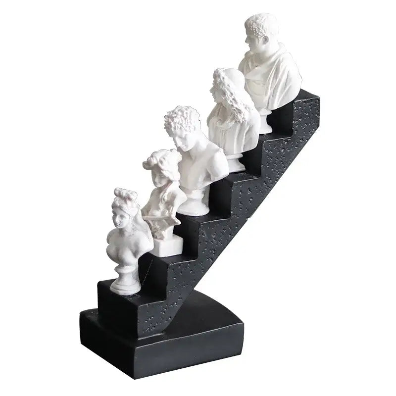 Abstract david statue sculpture white marble living room home decor