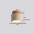 Modern travertine led ceiling light – living room natural stone lamp