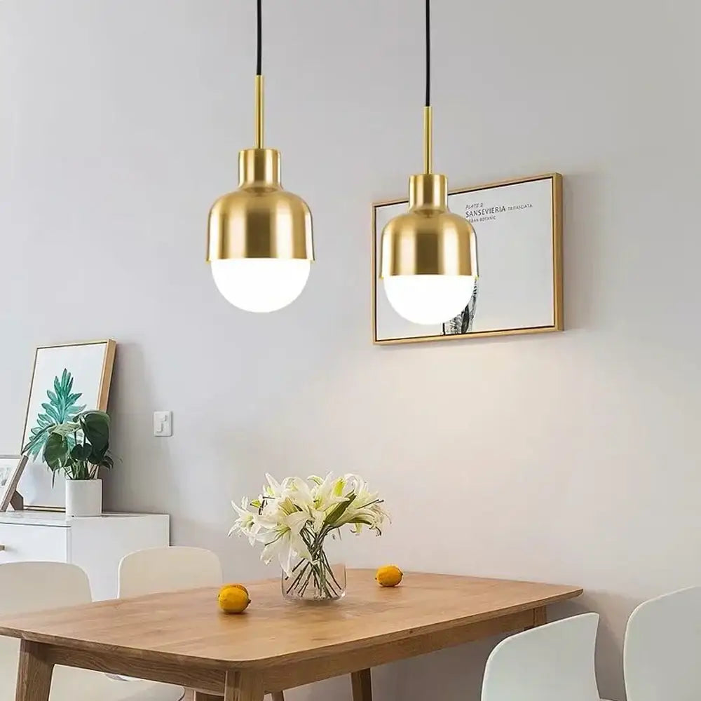 Modern gold ball pendant light dining room set of 3