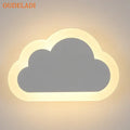 Modern gray & white cloud led wall light bedroom decor
