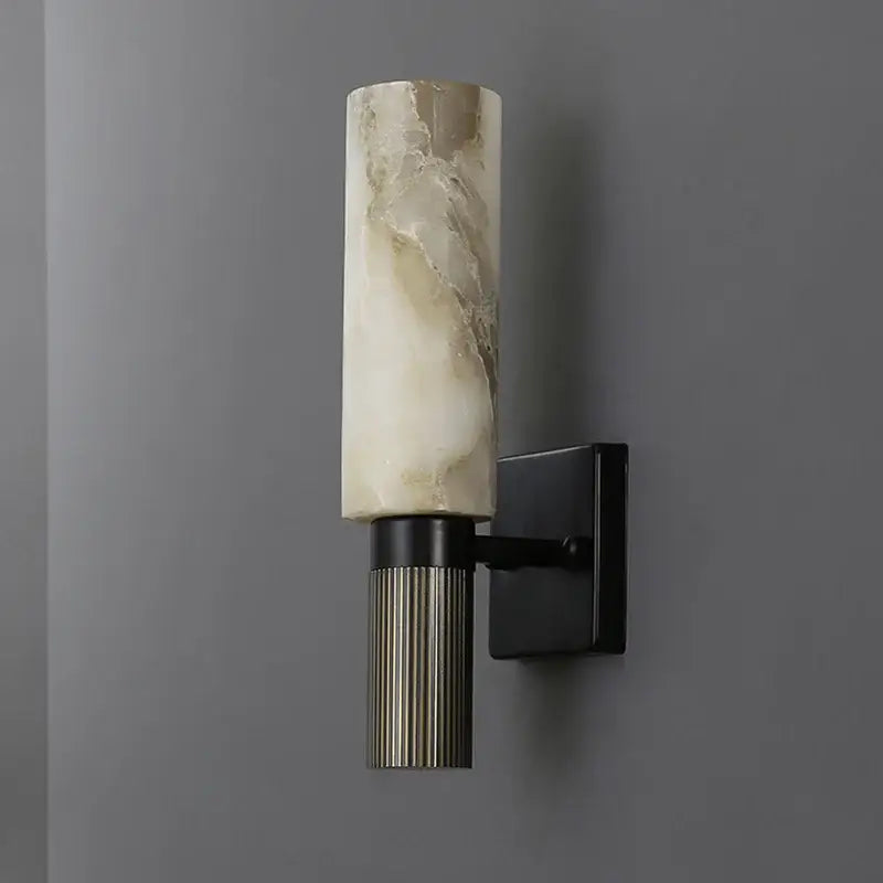 Luxury onyx and copper wall lamp bedroom sconce light