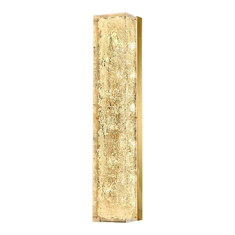 Modern textured glass copper wall lamp bedroom luxury sconce