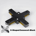 Modern black & white aluminum track rail lighting – living room system