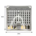 Ancient roman architecture white & black ceramic candle holder living room
