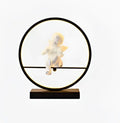White angel doll bird table lamp for bedroom led ring light