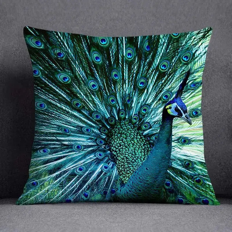 Modern teal & green nature pattern decorative pillowcase living room