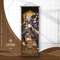 Vibrant genshin impact anime poster set gold ornate bedroom wall art