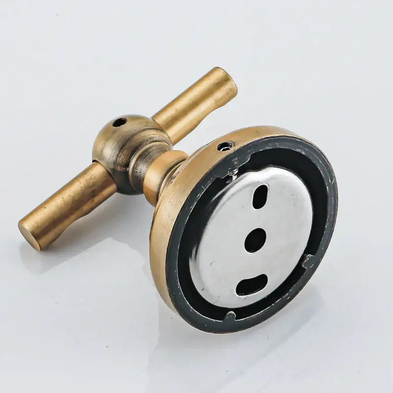 Ornate antique brass robe hook – bathroom double towel hook
