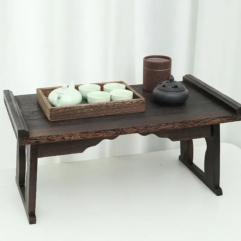 Antique chinese style solid wood tea table for living room
