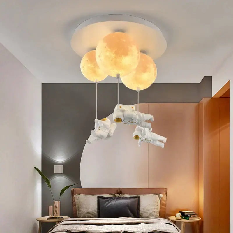 Astronaut bubble chandelier moonlight pendant light for bedroom