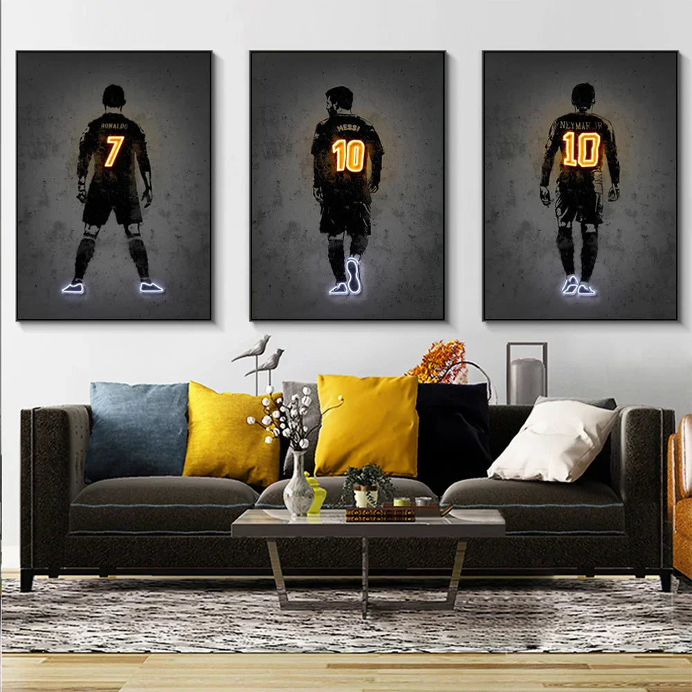 Modern basketball pop art style wall art bedroom neon print