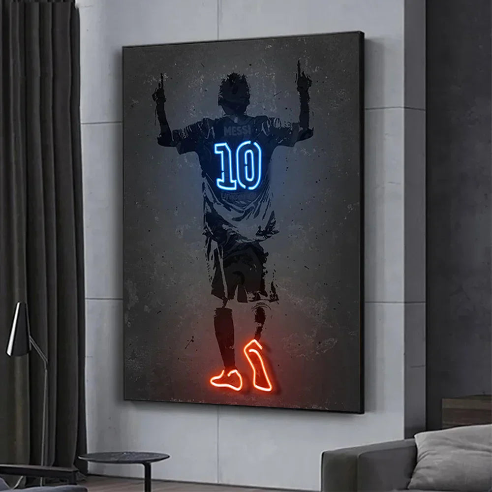 Modern basketball pop art style wall art bedroom neon print