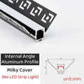 Geometric black & silver led aluminum threshold strip living room