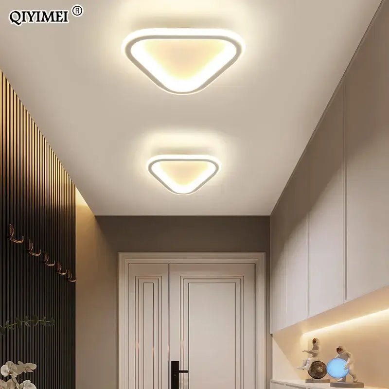 Modern circular black & white led ceiling light for entryway