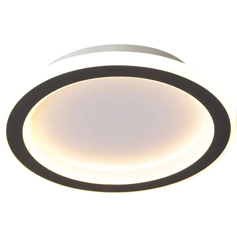 Modern circular black & white led ceiling light for entryway