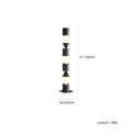 Geometric black led floor lamp for living room with spherical bulbs