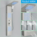 Modern black led shower faucet panel bathroom massage system