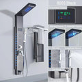 Decorbites black led shower panel bathroom faucet with blue light