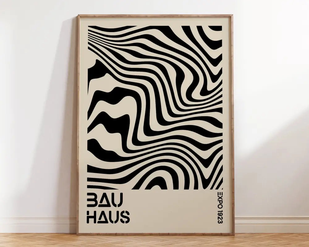 Mid century bauhaus navy & coral geometric canvas art living room